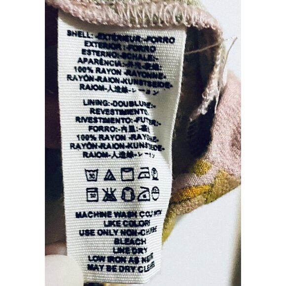 Free People Womens 4 Tegan Mini Dress Floral Print Slit Bell Sleeves Boho - Picture 8 of 9